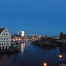 Motława river at night